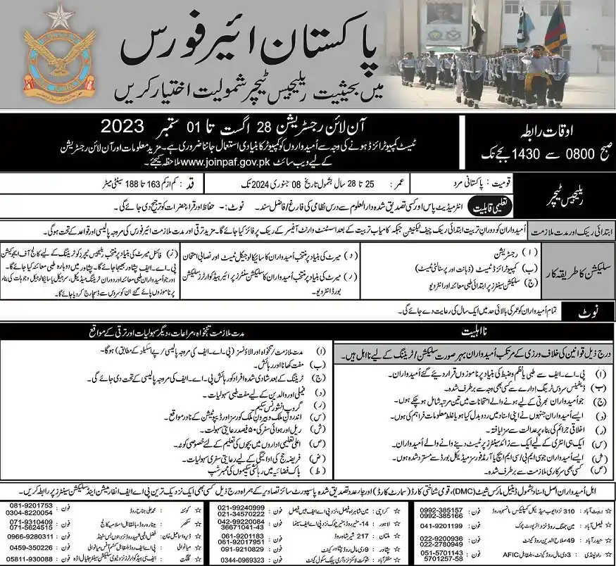Religious Teachers jobs in PAF