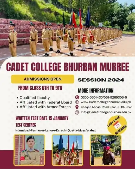 cadet college Bhurban admission
