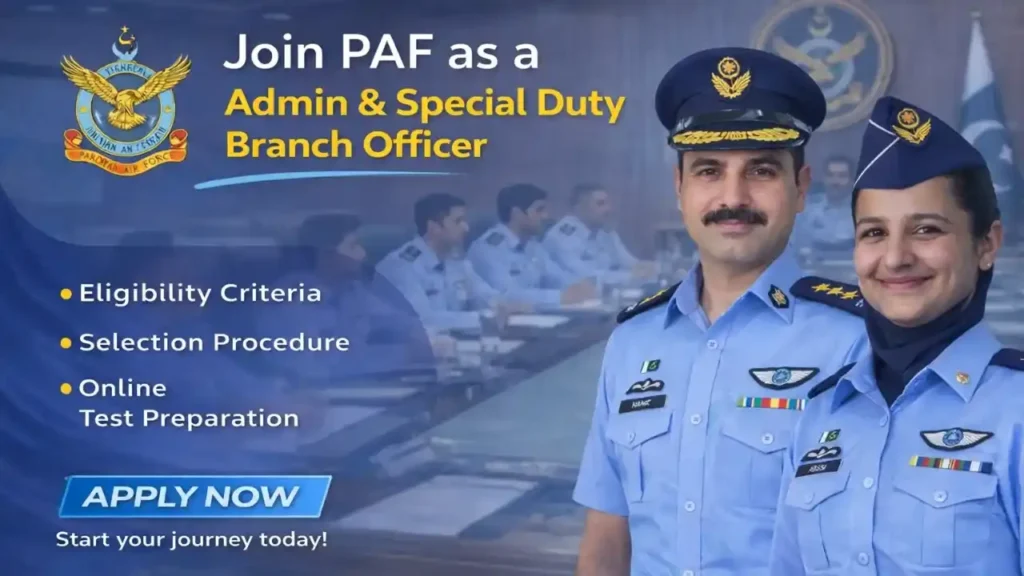 Join PAF Admin & Special Duties Branch 2026 β Online Registration & Eligibility PAF Admin and Special duty branch