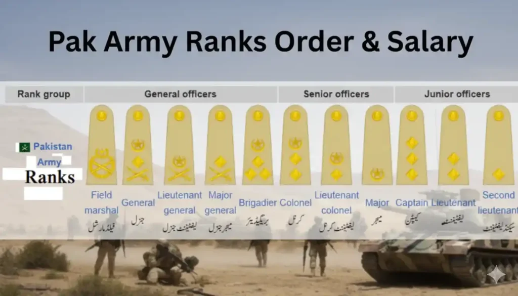 Pakistan Army Ranks -Salary and Scales - Complete Guide 2026 Pakistan Army Ranks and Salary