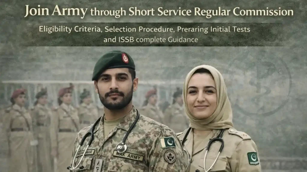 Captain Doctor through Short Service Regular Commission– SSRC Online Registration Guide short service regular commission in pak army